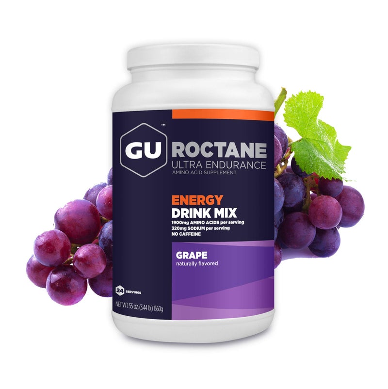مشروب الطاقة GU Energy Roctane Ultra Endurance Mix نباتي خالي من الغلوتين كوشير خالي من الكافيين وخالي من الألبان طاقة جاهزة لأي تمرين 344 رطل جرة عنب